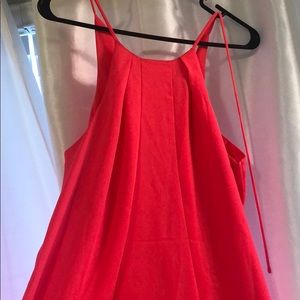 neon pink cocktail flowy dress